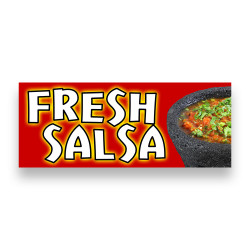 FRESH SALSA Vinyl Banner with Optional Sizes (Made in the USA)