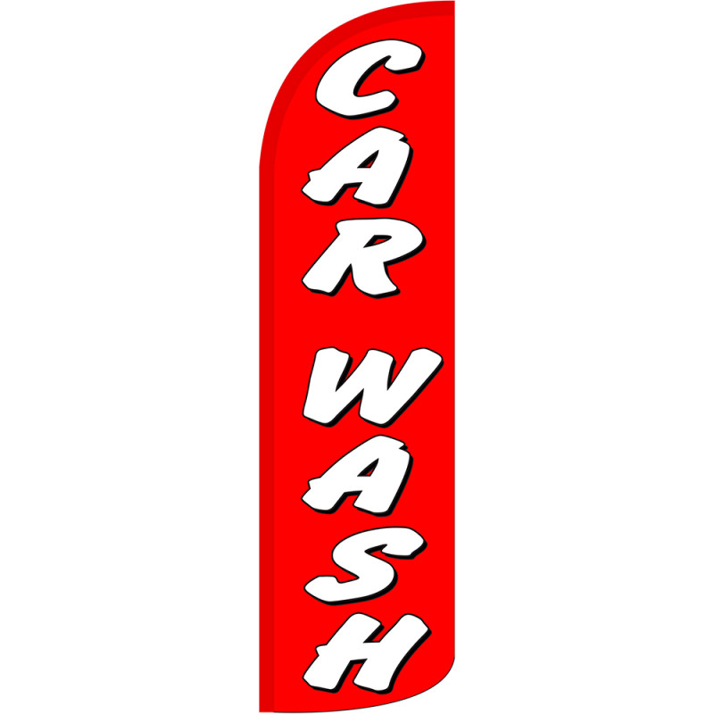 Car Wash (Red/White) Windless Polyknit Feather Flag (3 x 11.5 feet) Car Wash (Red/White) Windless Polyknit Feather Flag (3 x 11.5 feet)