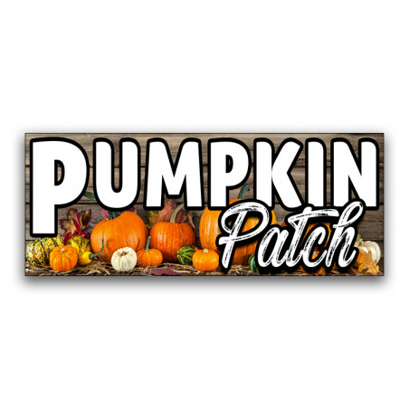 Pumpkin Patch Vinyl Banner with Optional Sizes (Made in the USA)