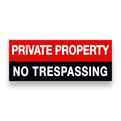 PRIVATE PROPERTY NO TRESPASSING Vinyl Banner with Optional Sizes (Made in the USA)