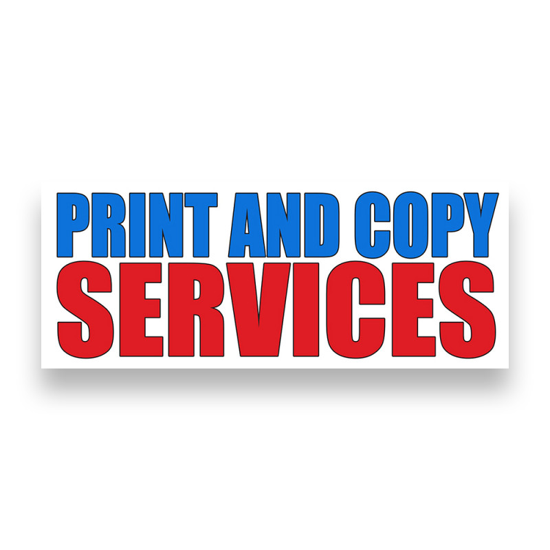PRINT AND COPY SERVICES Vinyl Banner with Optional Sizes (Made in the USA)