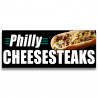 Philly Cheesesteaks Vinyl Banner with Optional Sizes (Made in the USA)