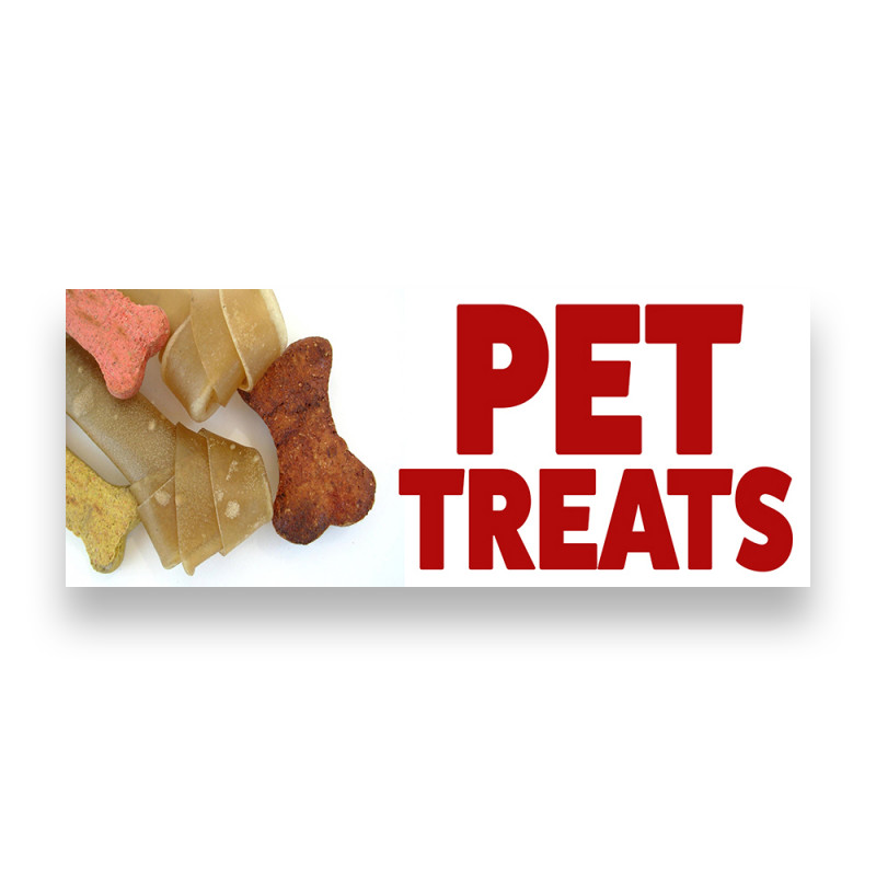 PET TREATS Vinyl Banner with Optional Sizes (Made in the USA)