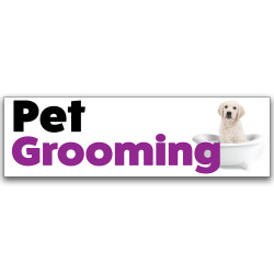 Pet Grooming Vinyl Banner...