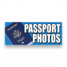 PASSPORT PHOTOS Vinyl Banner with Optional Sizes (Made in the USA)