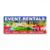 Event Rentals Vinyl Banner with Optional Sizes (Made in the USA)