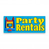 Party Rentals Vinyl Banner with Optional Sizes (Made in the USA)