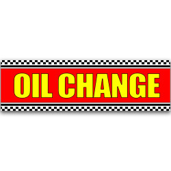 Oil Change Vinyl Banner...