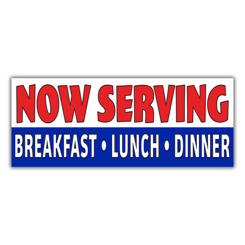 All Day Breakfast PVC Printed Banner – Indoor/Outdoor, Ideal For Cafés & Restaurants