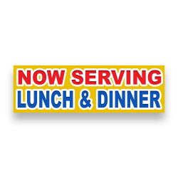 Now Serving Lunch & Dinner...