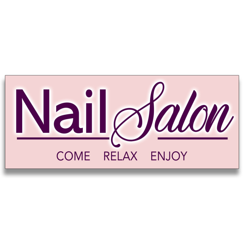Nail Salon Vinyl Banner with Optional Sizes (Made in the USA)
