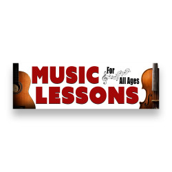 MUSIC LESSONS Vinyl Banner...