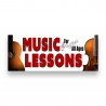 MUSIC LESSONS Vinyl Banner with Optional Sizes (Made in the USA)