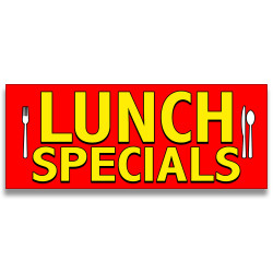 Lunch Specials Vinyl Banner with Optional Sizes (Made in the USA)