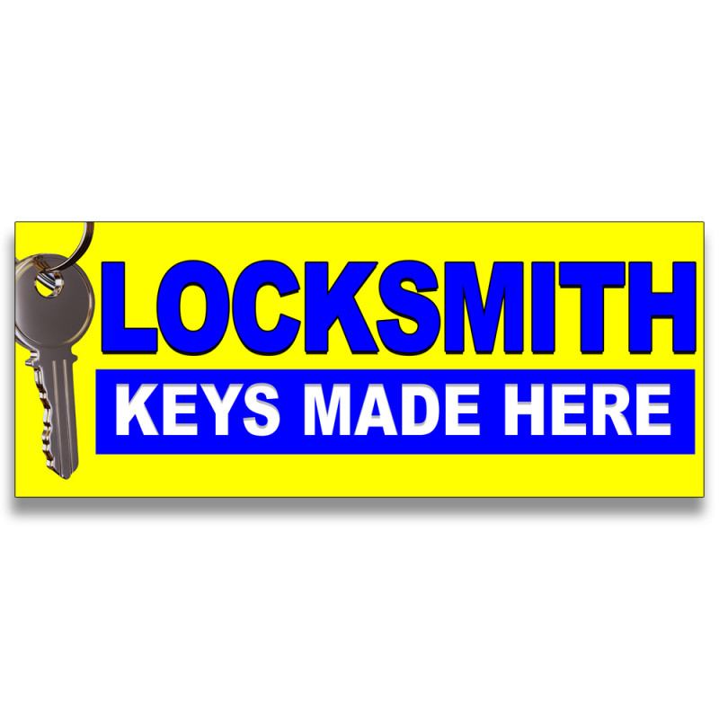 Locksmith Vinyl Banner with Optional Sizes (Made in the USA)