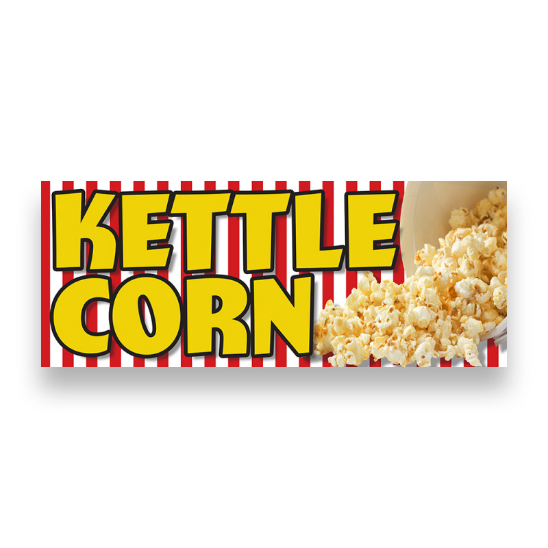 KETTLE CORN Vinyl Banner with Optional Sizes (Made in the USA)