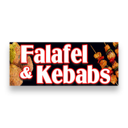 FALAFEL & KEBAB Vinyl Banner with Optional Sizes (Made in the USA)