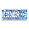 ICE COLD DRINKS Vinyl Banner with Optional Sizes (Made in the USA)