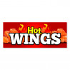 Hot Wings Vinyl Banner with Optional Sizes (Made in the USA)