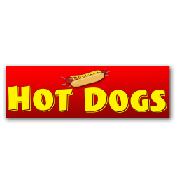 Hot Dogs Vinyl Banner with...