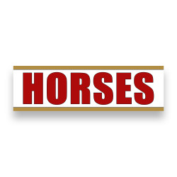 HORSES Vinyl Banner with...