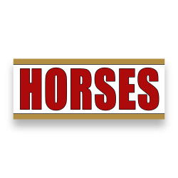 HORSES Vinyl Banner with Optional Sizes (Made in the USA)