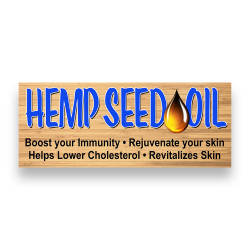 HEMP SEED OIL Vinyl Banner with Optional Sizes (Made in the USA)
