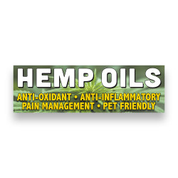 HEMP OILS Vinyl Banner with...