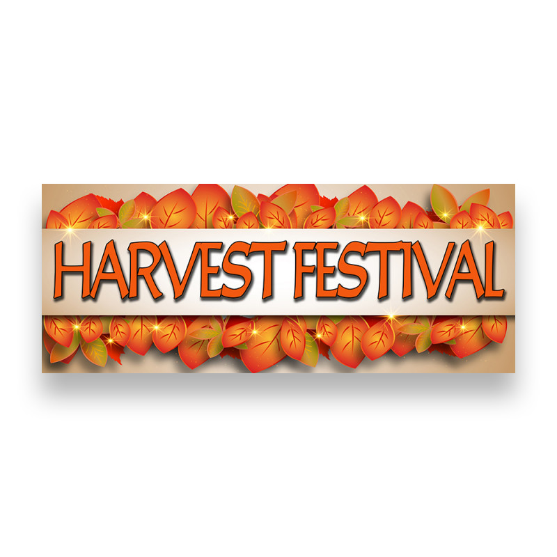 Harvest Festival Vinyl Banner with Optional Sizes (Made in the USA)