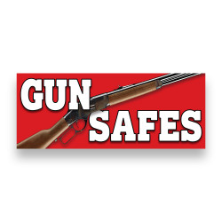 GUN SAFES Vinyl Banner with Optional Sizes (Made in the USA)
