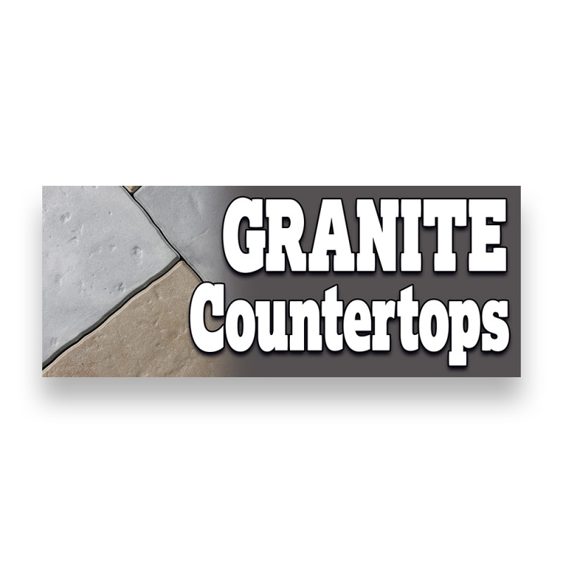 GRANITE COUNTERTOPS Vinyl Banner with Optional Sizes (Made in the USA)