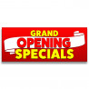 Grand Opening Specials Vinyl Banner with Optional Sizes (Made in the USA)