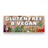 GLUTEN FREE & VEGAN Options Available Vinyl Banner with Optional Sizes (Made in the USA)