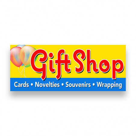 GIFT SHOP Vinyl Banner with Optional Sizes (Made in the USA)