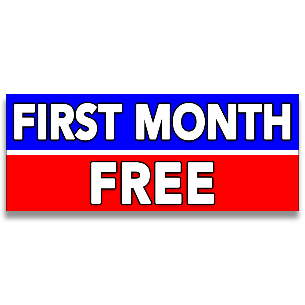 First Month Free Vinyl Banner with Optional Sizes (Made in the USA) | eBay
