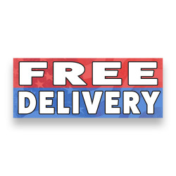 FREE Delivery Vinyl Banner with Optional Sizes (Made in the USA)