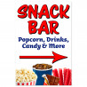 Snack Bar Economy A-Frame Sign 24" Wide by 36" Tall (Made in The USA)