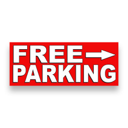 FREE PARKING RIGHT ARROW Vinyl Banner with Optional Sizes (Made in the USA)