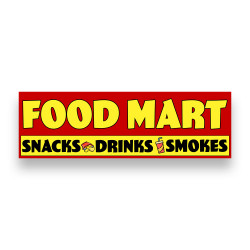 FOOD MART Vinyl Banner with...