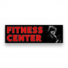 FITNESS CENTER Vinyl Banner with Optional Sizes (Made in the USA)