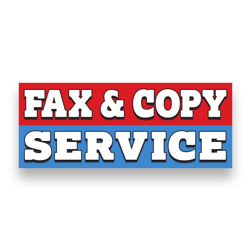 FAX & COPY SERVICE Vinyl Banner with Optional Sizes (Made in the USA)