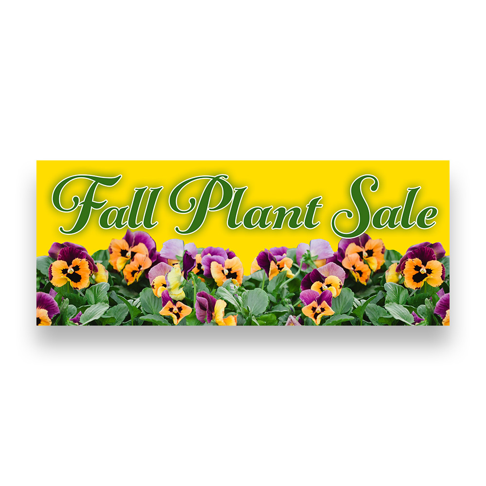 FALL PLANT SALE Vinyl Banner with Optional Sizes (Made in the USA)