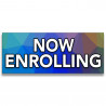 Now Enrolling Vinyl Banner with Optional Sizes (Made in the USA)