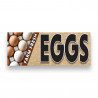 FARM FRESH EGGS Vinyl Banner with Optional Sizes (Made in the USA)