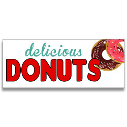 Donuts Vinyl Banner with Optional Sizes (Made in the USA)