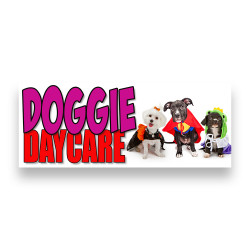DOGGIE DAYCARE Vinyl Banner with Optional Sizes (Made in the USA)