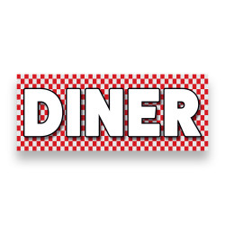 DINER Vinyl Banner with Optional Sizes (Made in the USA)