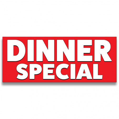 Dinner Special Vinyl Banner with Optional Sizes (Made in the USA)