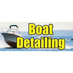 Boat Detailing Vinyl Banner with Optional Sizes (Made in the USA)