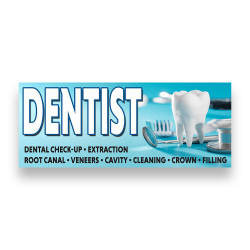 DENTIST Vinyl Banner with Optional Sizes (Made in the USA)
